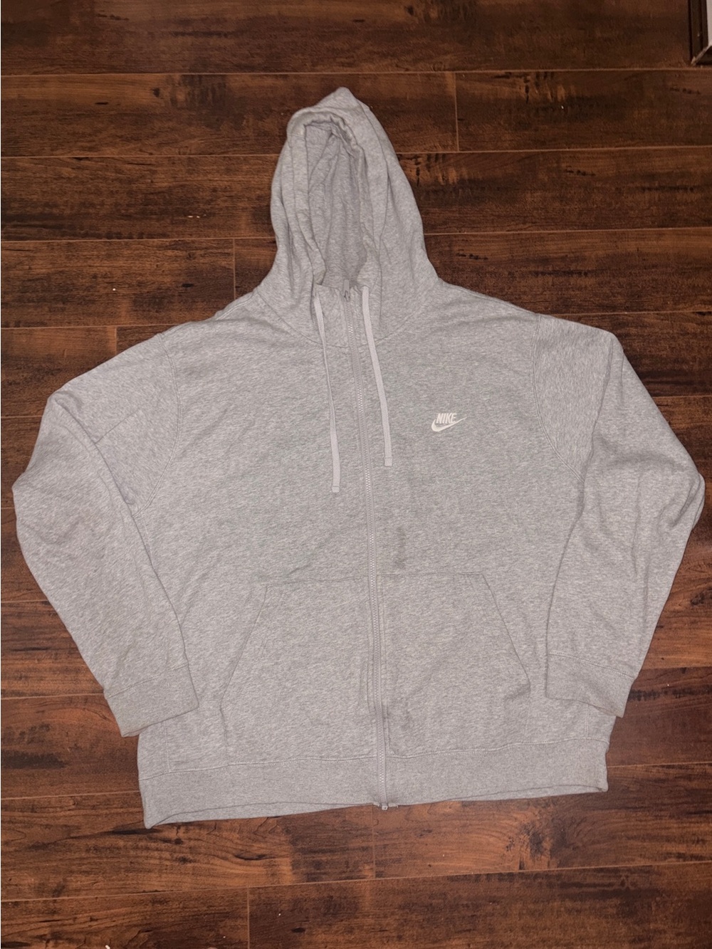 Nike Men’s Light Gray Full-Zip Hoodie Jacket